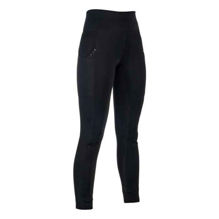 HKM Riding Leggings Cosy II Style Silicone Full Seat Black