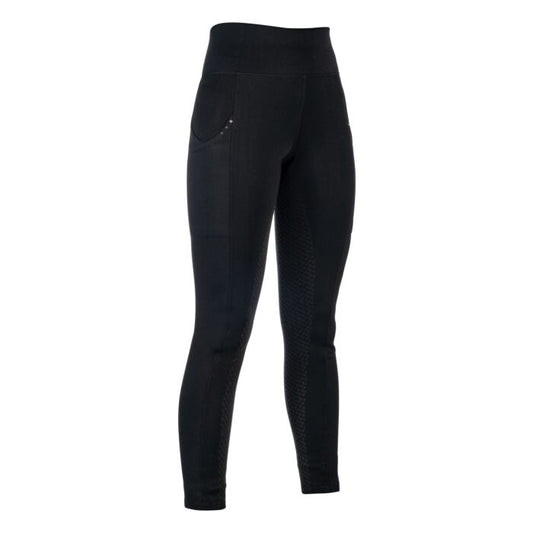 HKM Riding Leggings Cosy II Style Silicone Full Seat Black