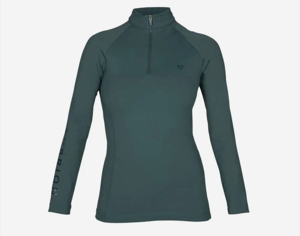 Shire Aubrion Eltar Long Sleeved Base Layer Young Rider - Green