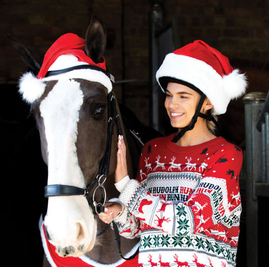 Equetech Santa Hat Horse Bonnet