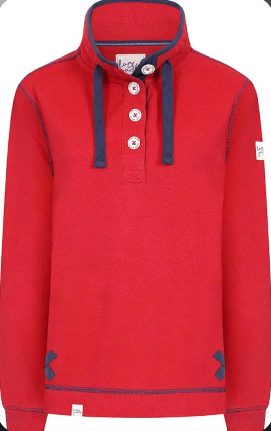 LazyJacks Ladies Pique Sweatshirt Red