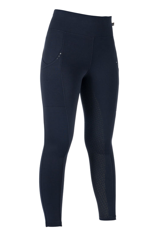 HKM Riding Leggings Cosy II Style Silicone Full Seat Deep Blue