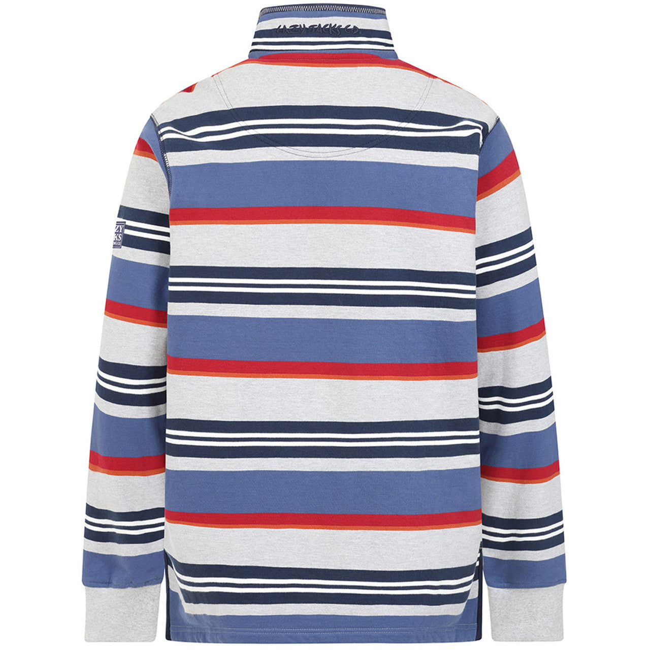 Lazy Jacks Mens Super Soft 1/4 Zip Striped Sweatshirt - Gray Marle