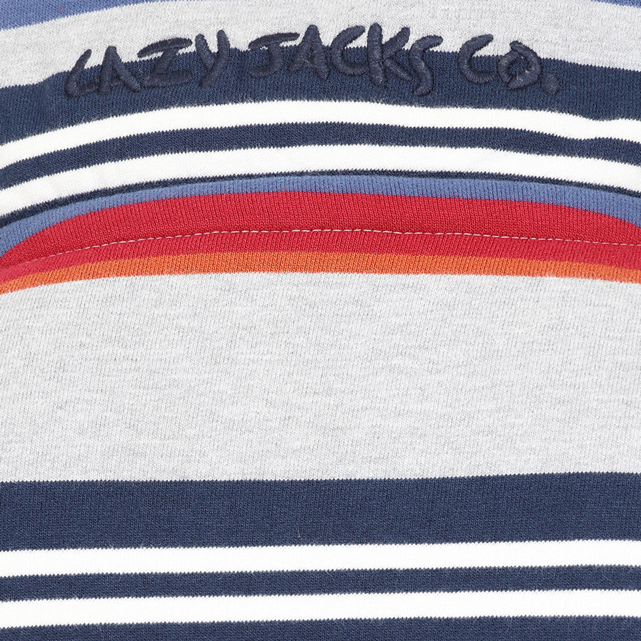Lazy Jacks Mens Super Soft 1/4 Zip Striped Sweatshirt - Gray Marle
