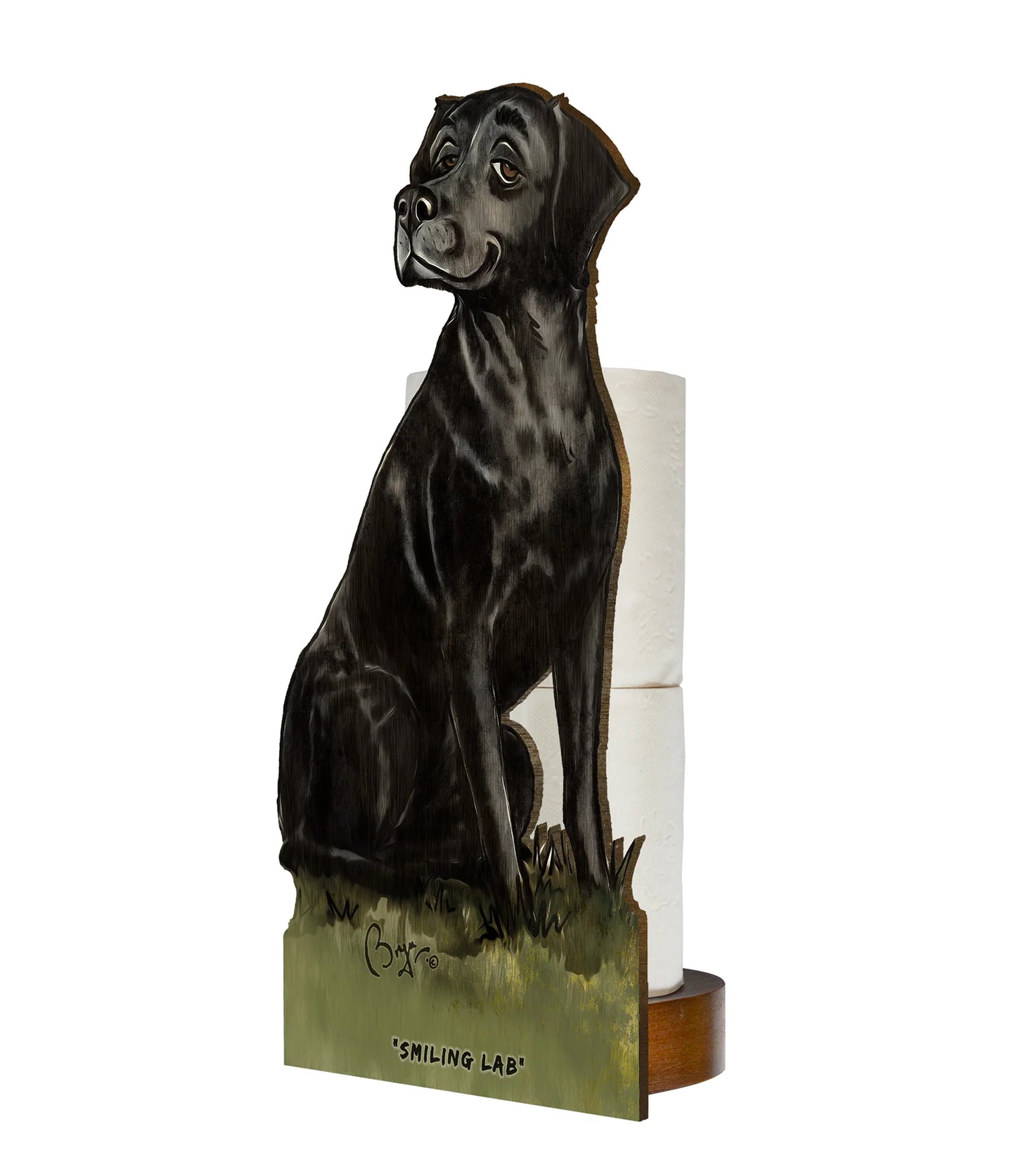Loo Prints Wooden Toilet Roll/ Kitchen Roll Holder