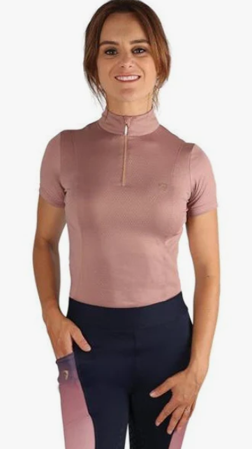 Hy Equestrian Elevate Sports Shirt - Rose