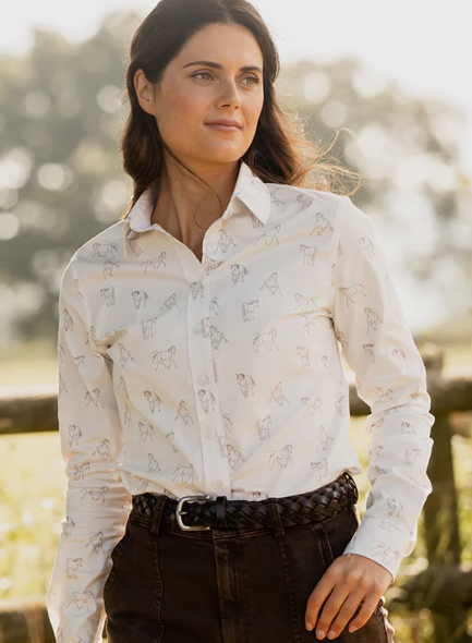 Toggi Eaton Womens Shirt - W/white Horse Print