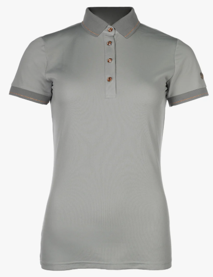 Hkm Breathable Polo Shirt Glamour Style Grey/rose Gold