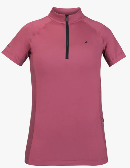 Shires Aubrion React Short Sleeve Base Layer - Mauve