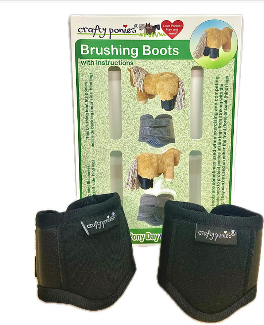 Crafty Ponies - Brushing Boots - Black