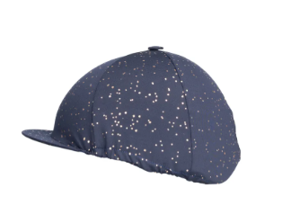 hy equestrian hy elevate allure - hat silk - navy/rosegold