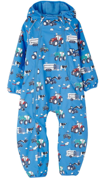 Lighthouse Jamie Blue Farm Print Puddlesuit