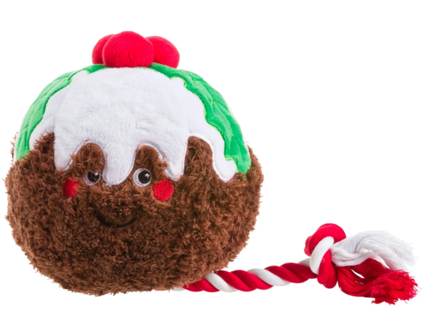 House Of Paws Christmas Rope Toy - Christmas Pudding