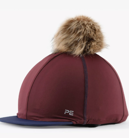 Premier Equine Jersey Hat Silk Faux Fur Pom Pom