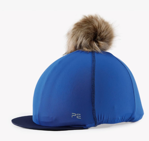 Premier Equine Jersey Hat Silk Faux Fur Pom Pom