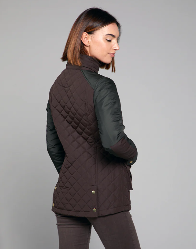 Toggi Holmes Quilt Jacket - Chocolate/dark Green