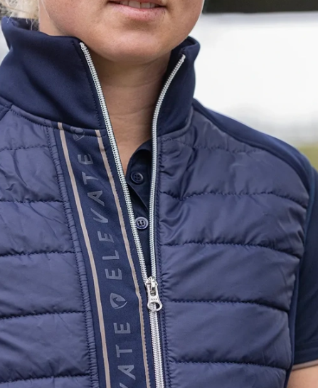 HY EQUESTRIAN Elevate Allure Gilet - Navy/Gun Metal Grey