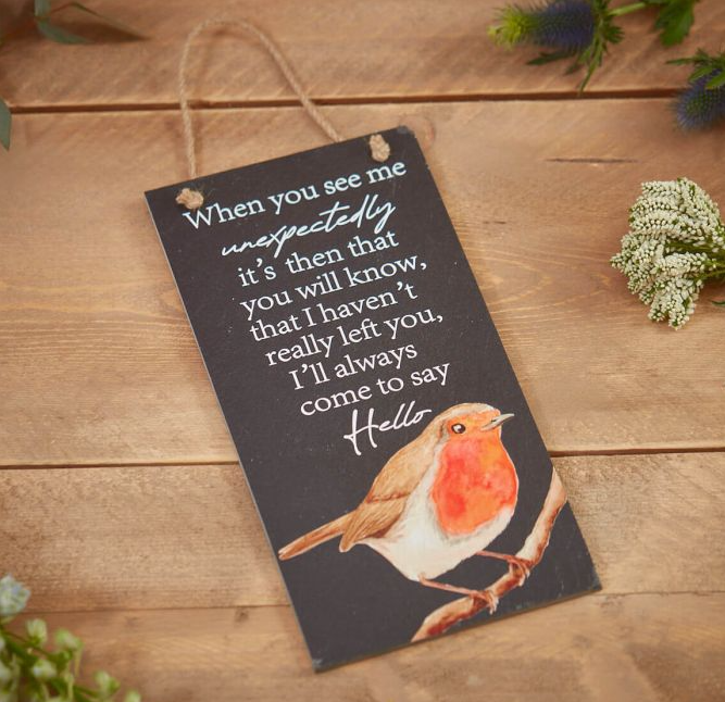 Langs Robin Slate Plaque