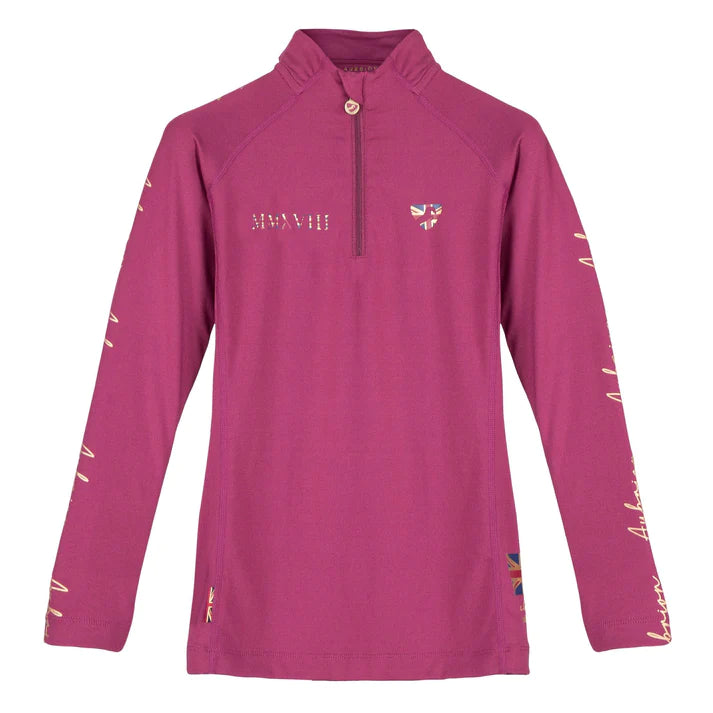 Shires Aubrion Maids Team Mulberry Long Sleeve Baselayer