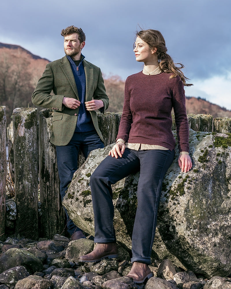 Hoggs Of Fife Laurie Redwood Ladies Longline Pullover