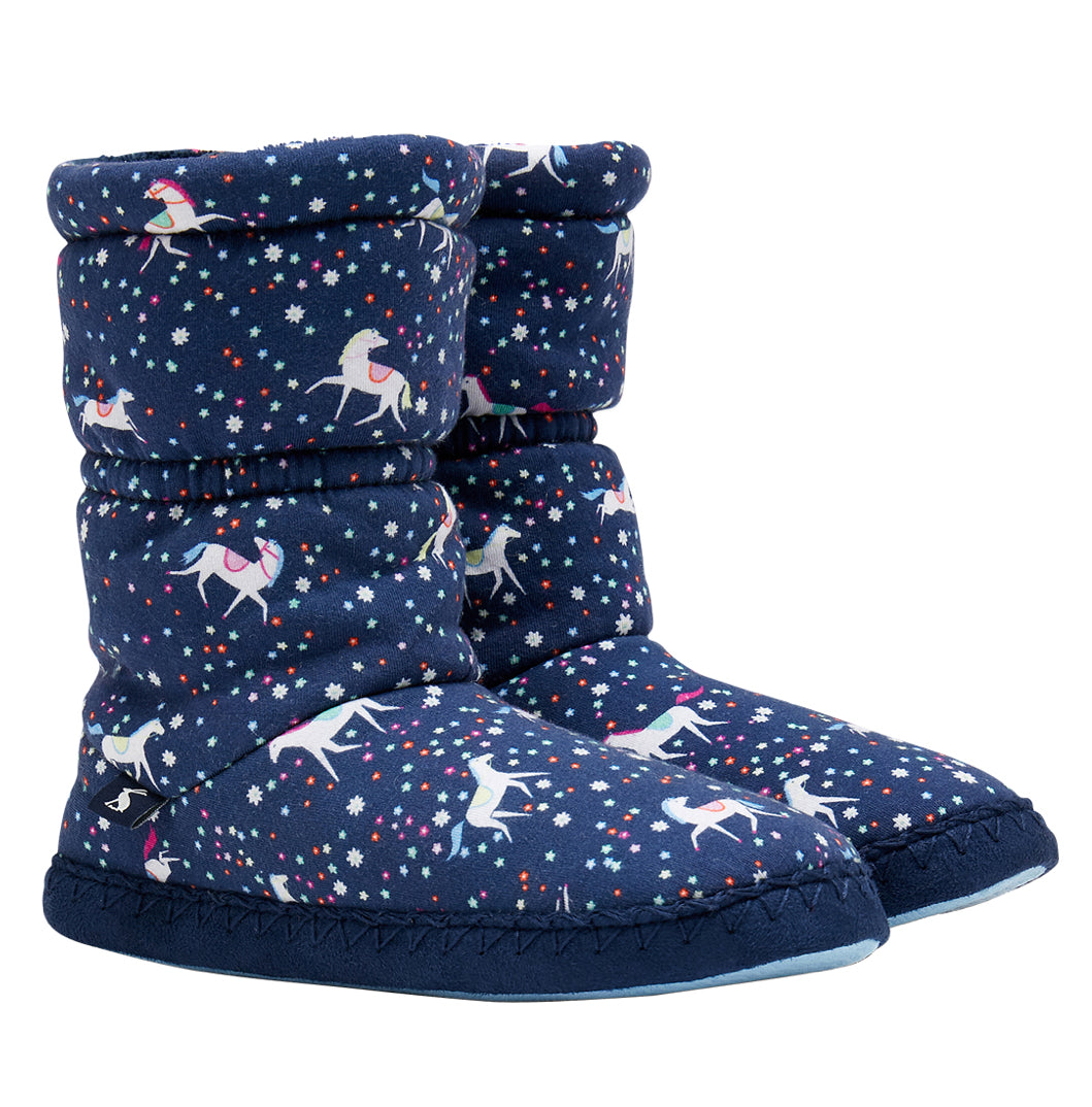 Joules 216663 Jnr Padabout Bluhrse Slipper Boot. Welly Wearers Country Store