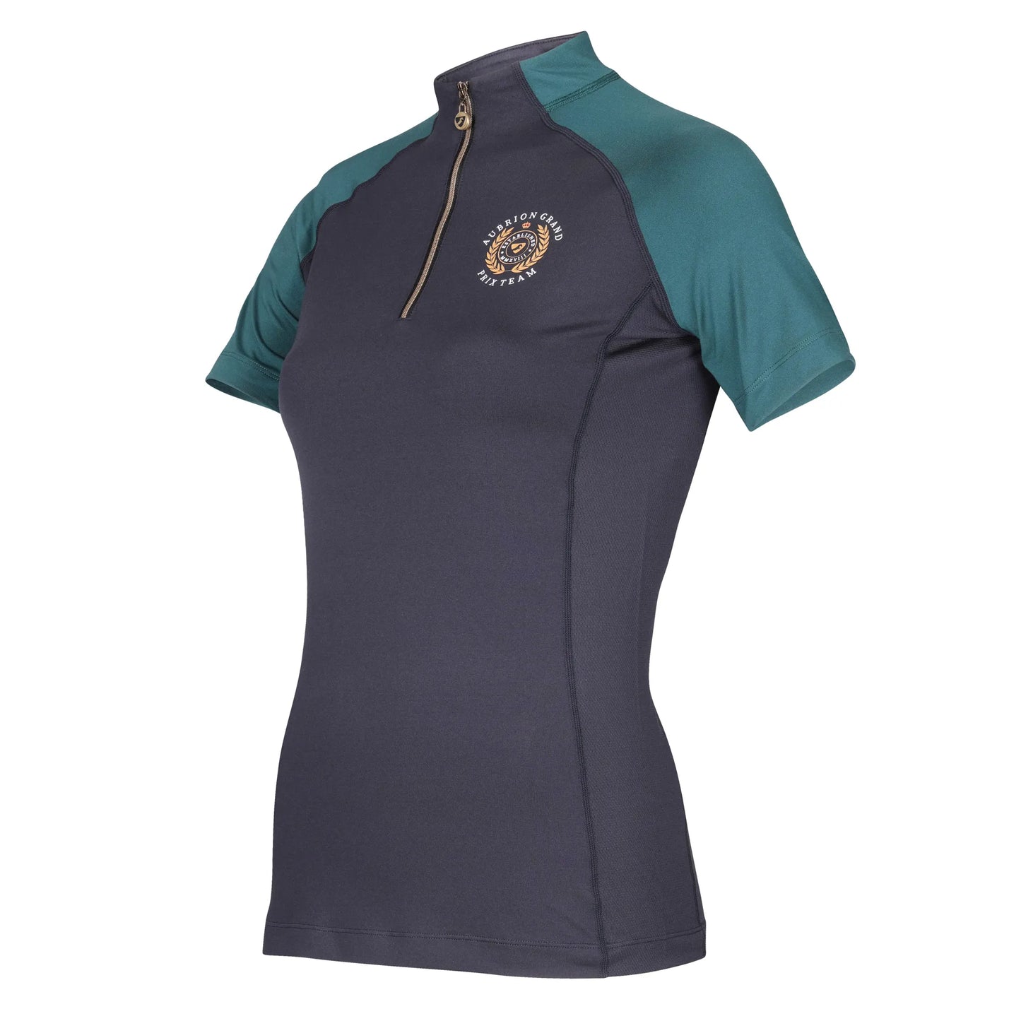 Shires Aubrion Team Short Sleeve Young Rider Base Layer - Black
