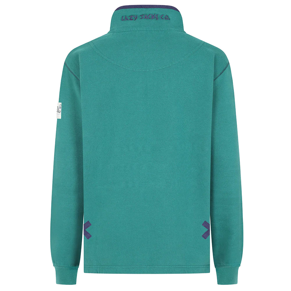 Lazy Jacks Emerald Super Soft 1/4 Zip Sweatshirt