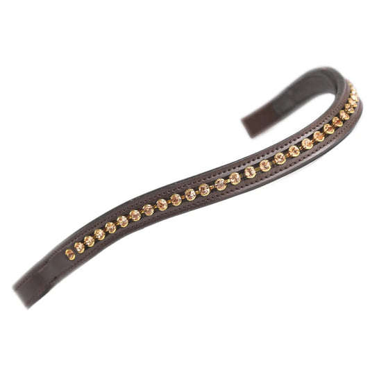 Shires Velociti Gara Large Diamante Havana/Gold Browband