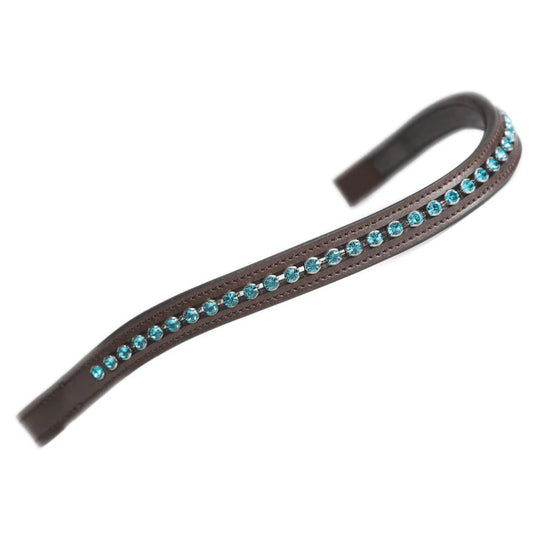 Shires Velociti Gara Large Havana/Green Diamante Browband