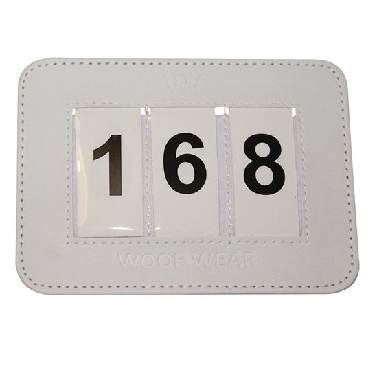 Woof Wear 3 Digit Dressage White Number Holder