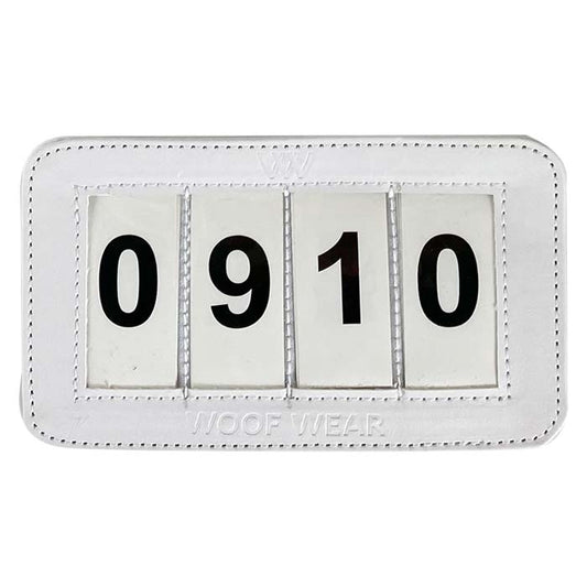 Woof Wear 4 Digit Dressage White Number Holder