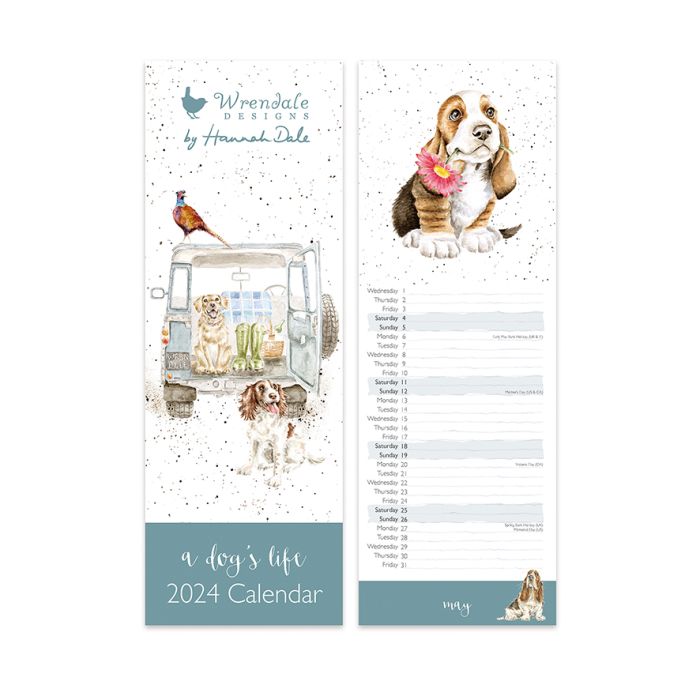 Wrendale  'A Dog's Life' 2024 Slim Line Calender