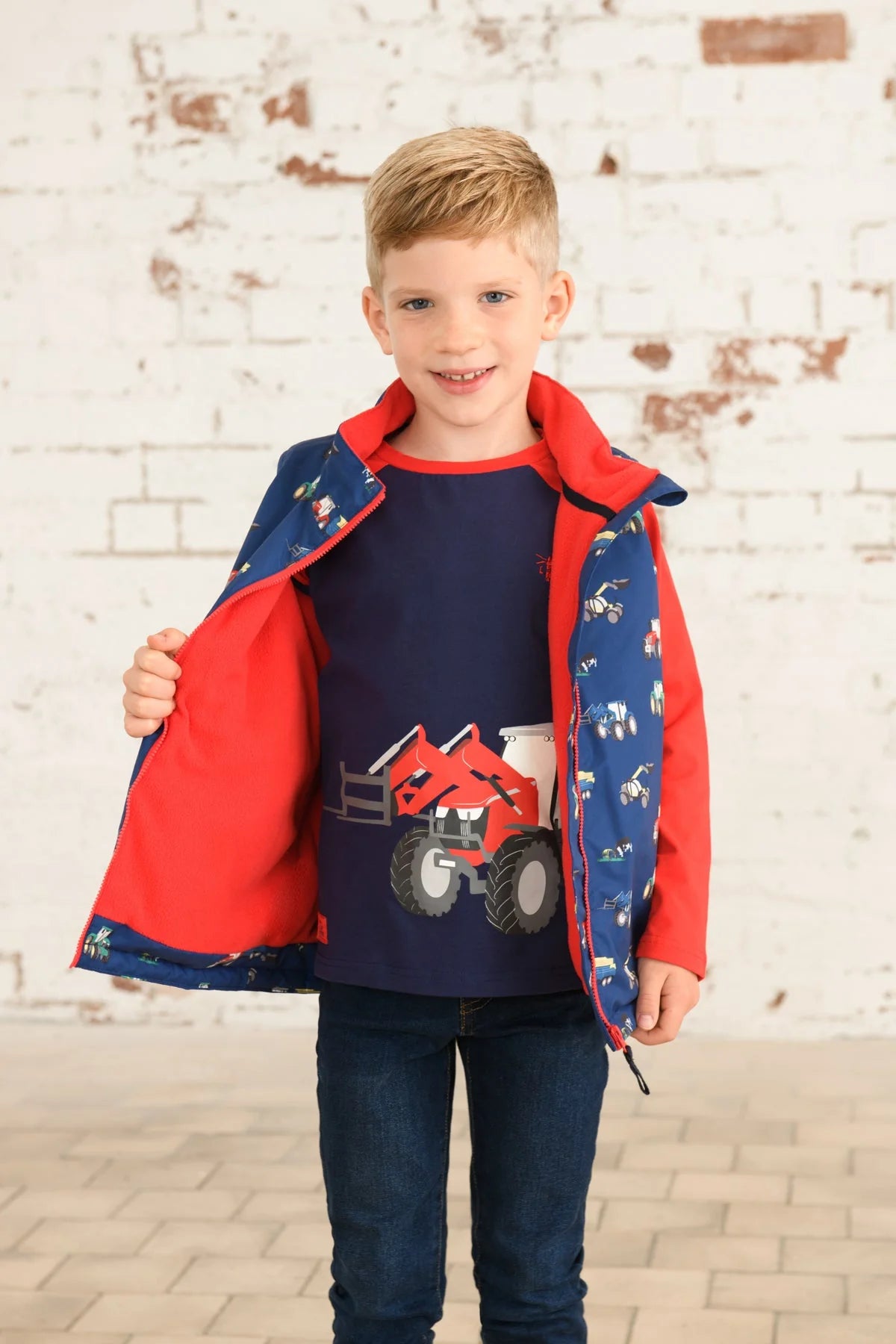 LightHouse Childs Alex Navy Blue Tractor Gilet