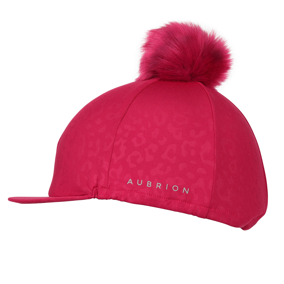 Shires Aubrion Leopard Print Cerise Hat Cover