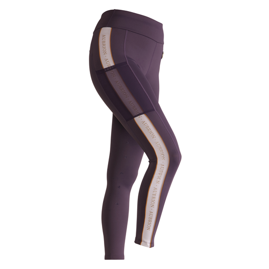 Shires Aubrion Grey Team Shield Riding Tights