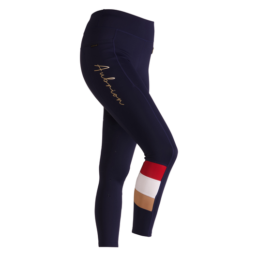 Shires Aubrion Navy Team Shield Riding Tights