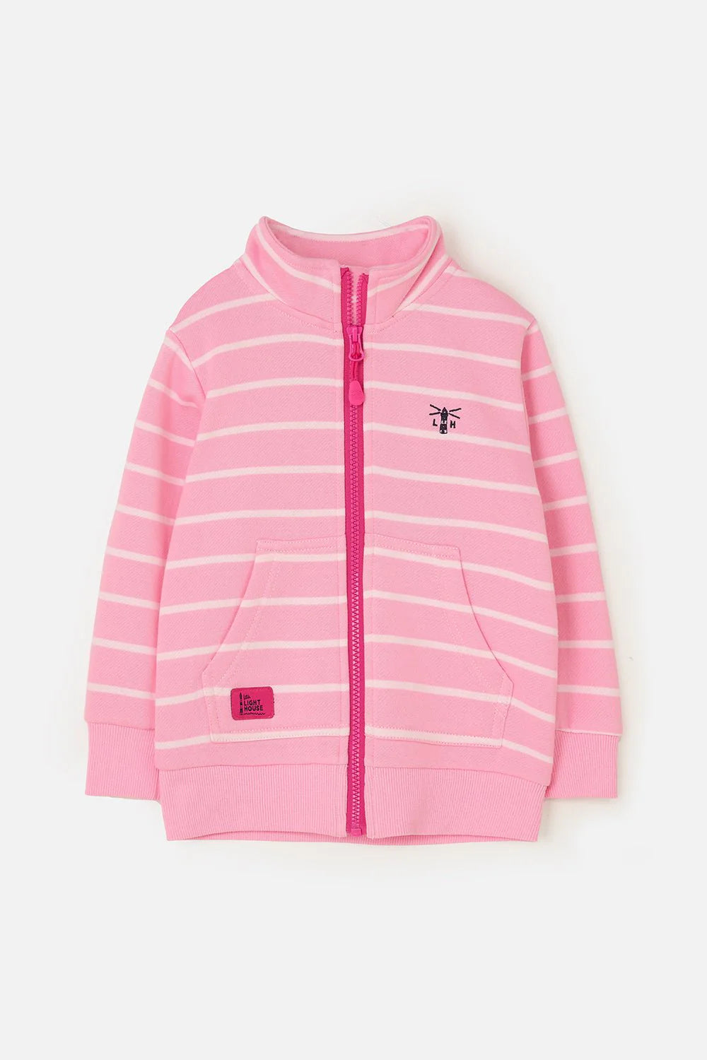 LightHouse Childs Ava Blush Pink Stripe Full Zip