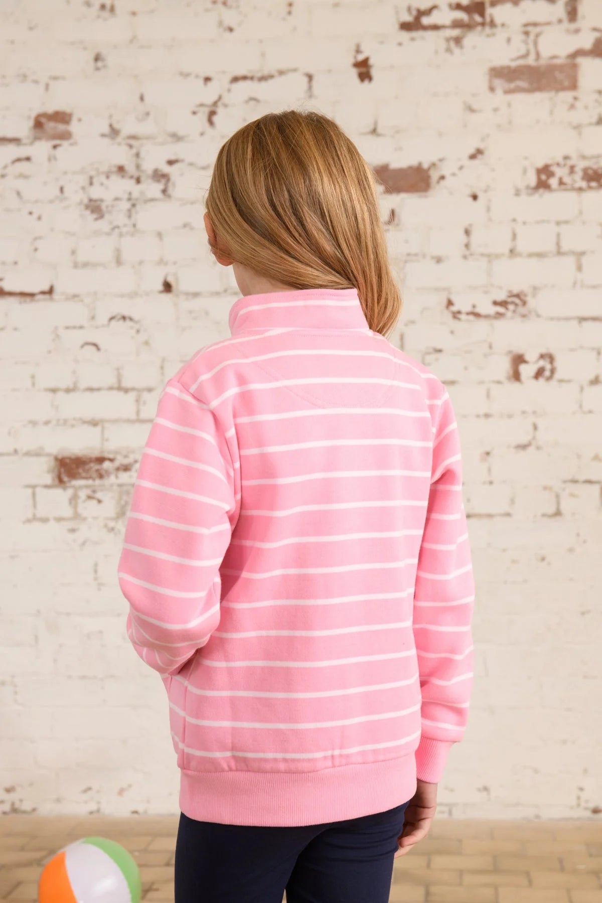 LightHouse Childs Ava Blush Pink Stripe Full Zip