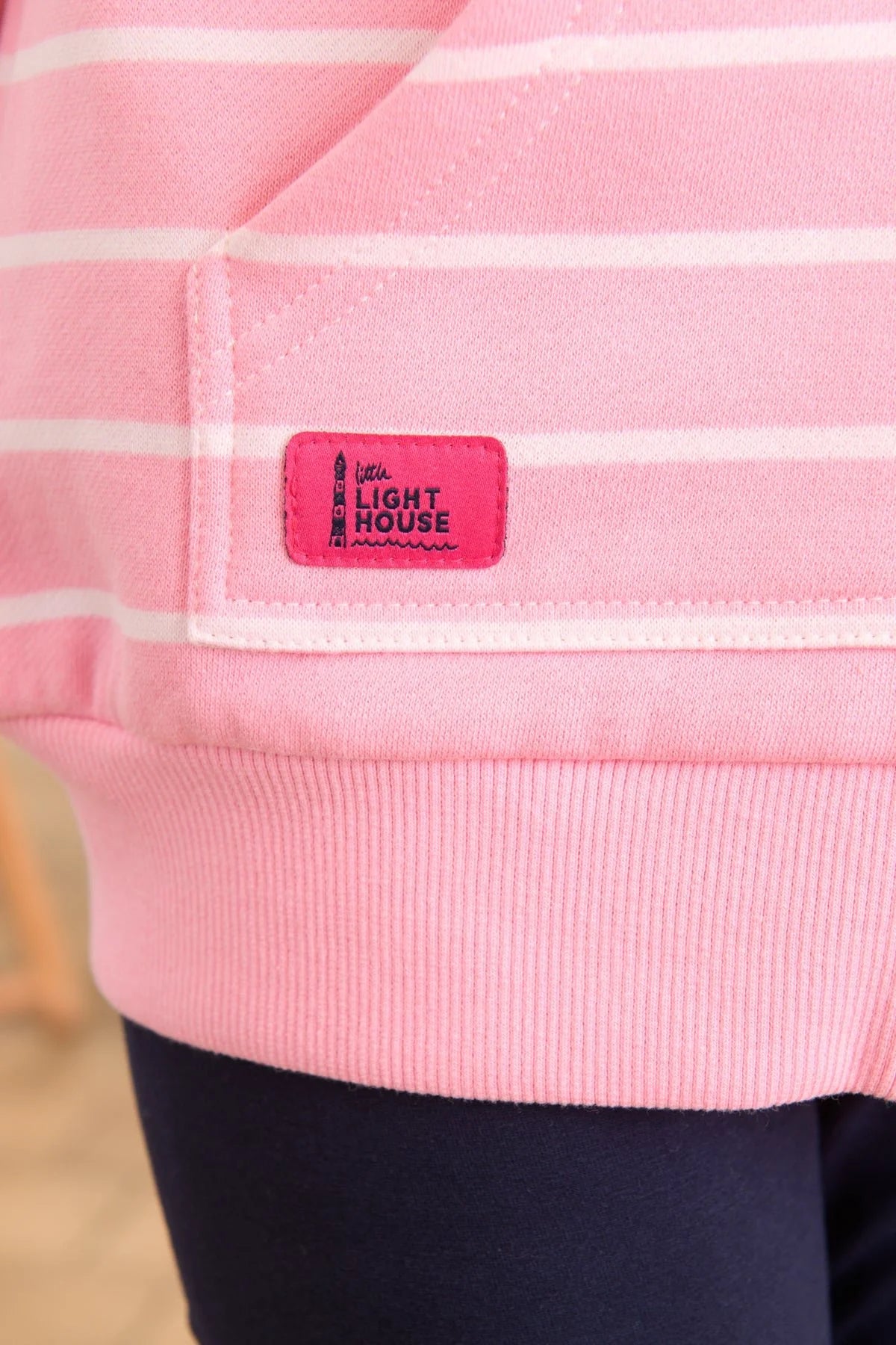 LightHouse Childs Ava Blush Pink Stripe Full Zip