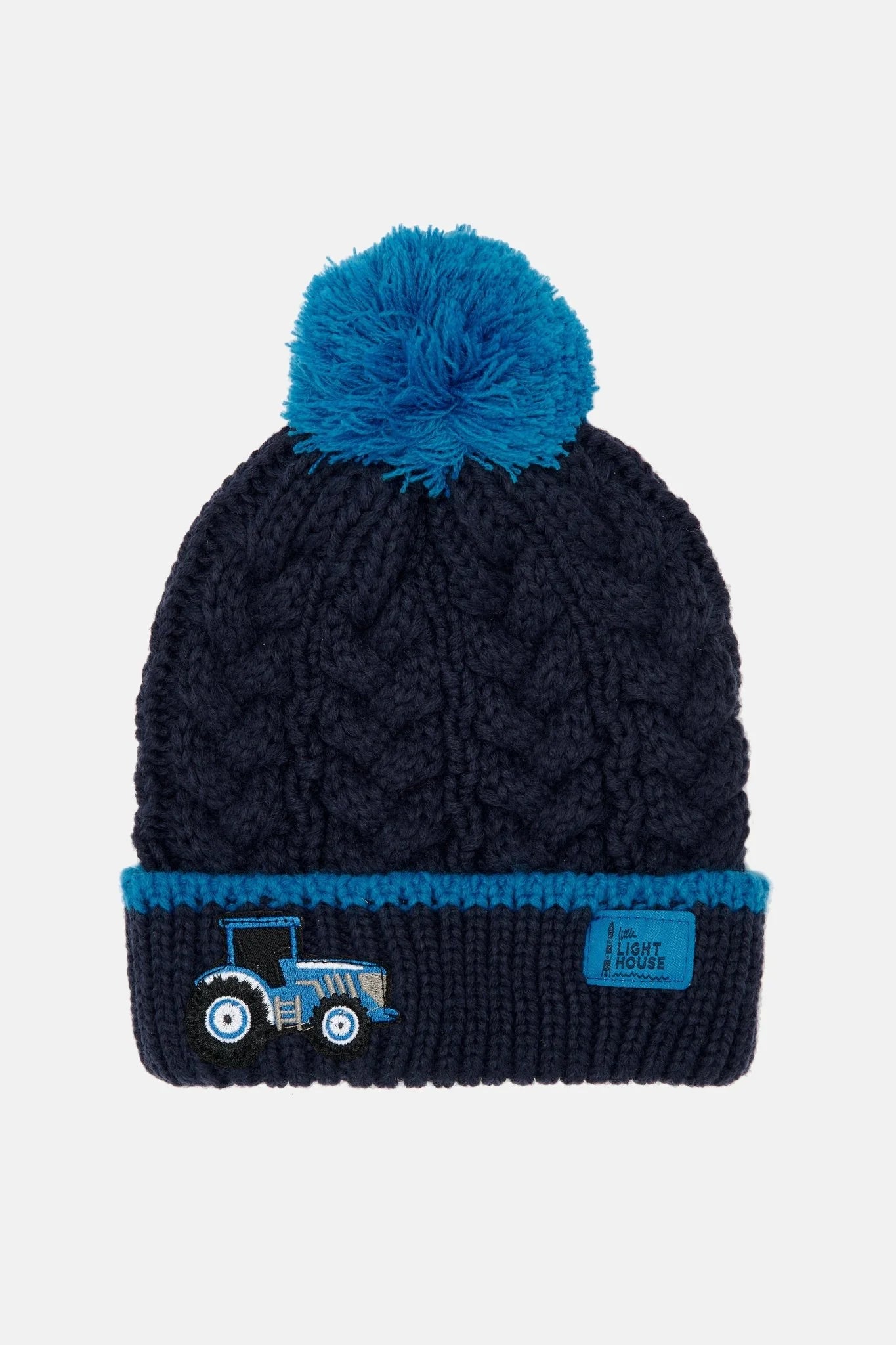 LightHouse Childs Bobbie Blue Tractor Bauble Hat