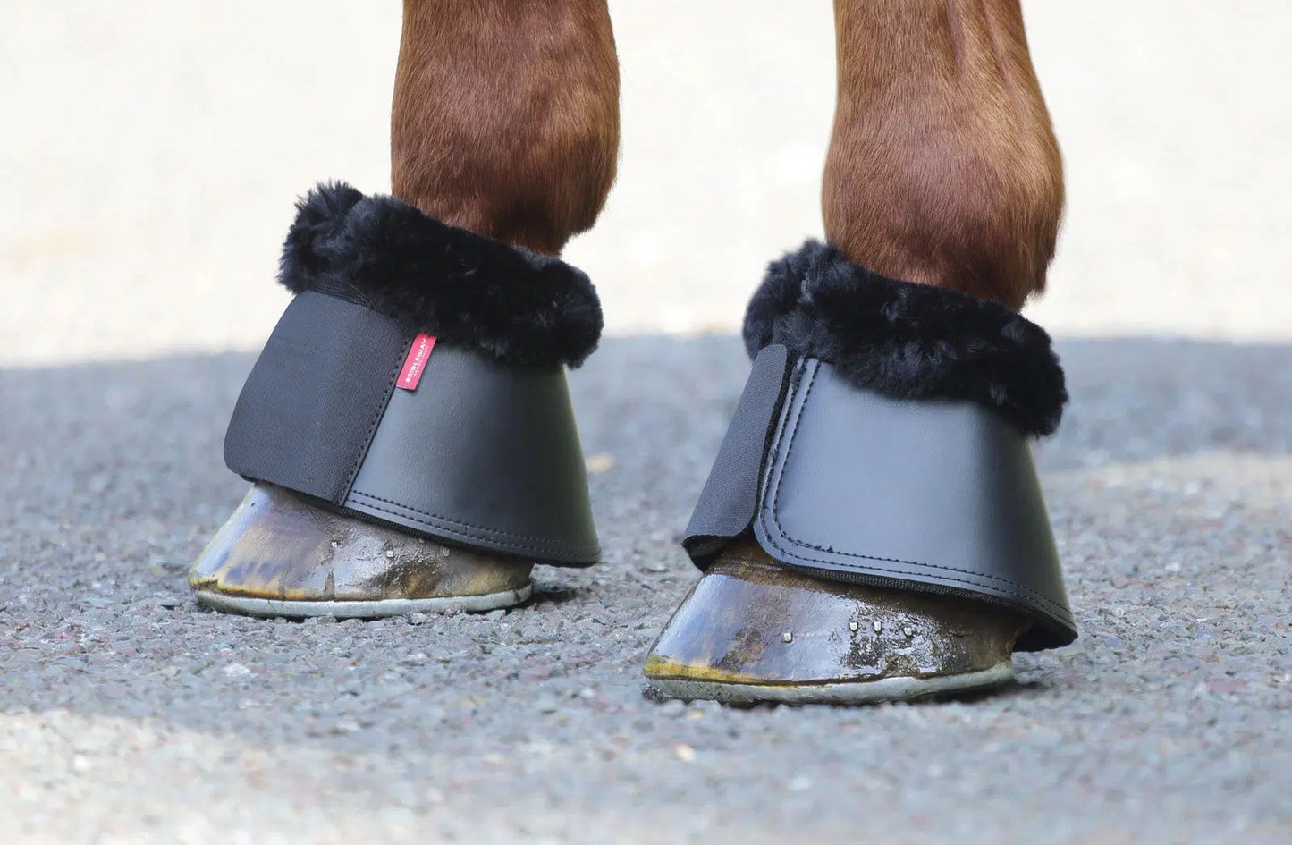 Bridleway Fleece Trim Competition Black OverReach Boots