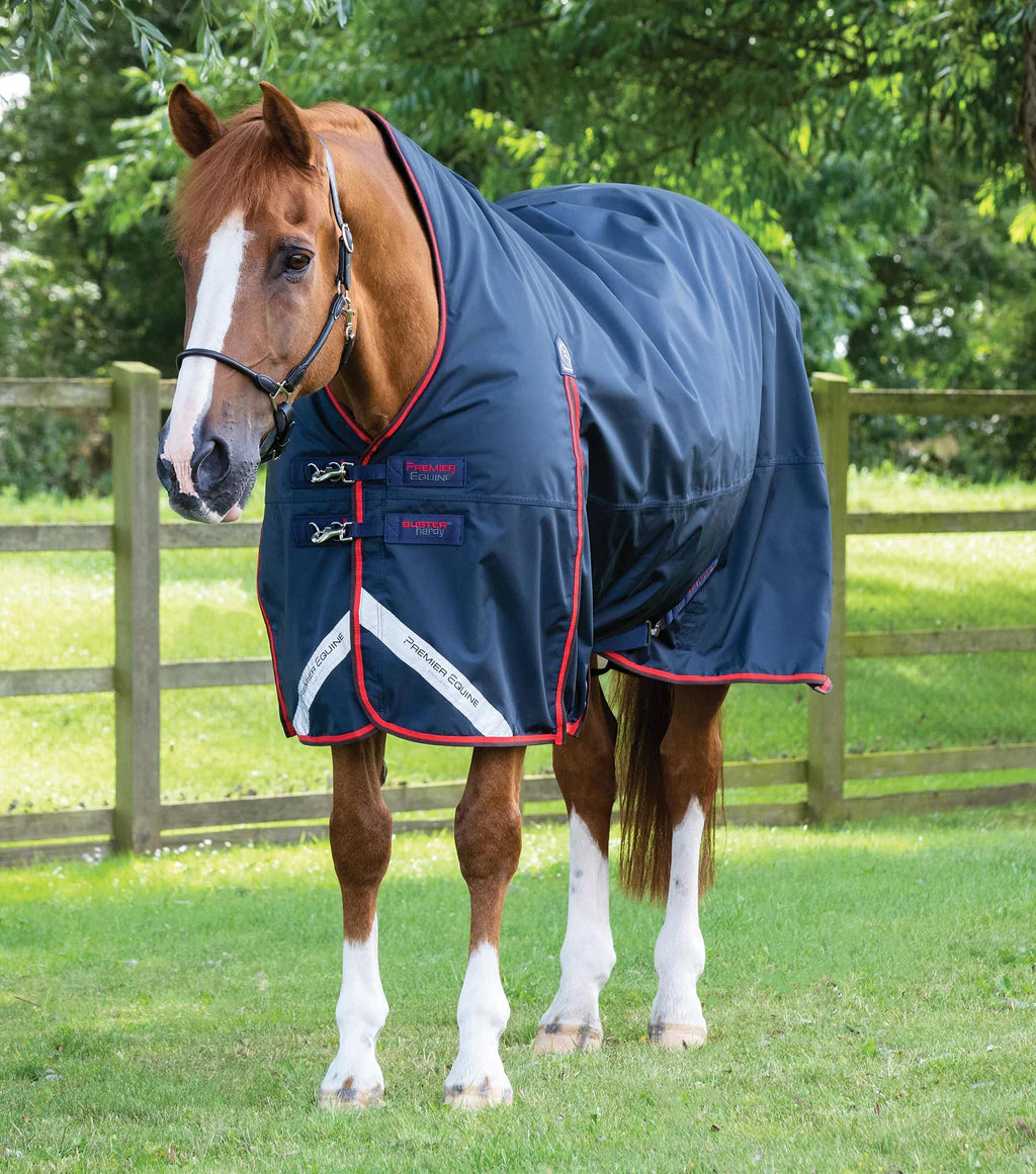 Premier Equine Buster Hardy 200g Half Neck Navy Turnout Rug