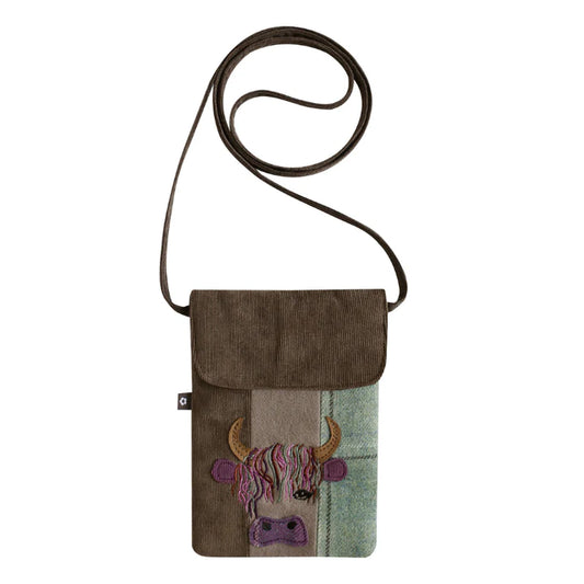 Earth Squared Highland Cow Applique Sling Bag