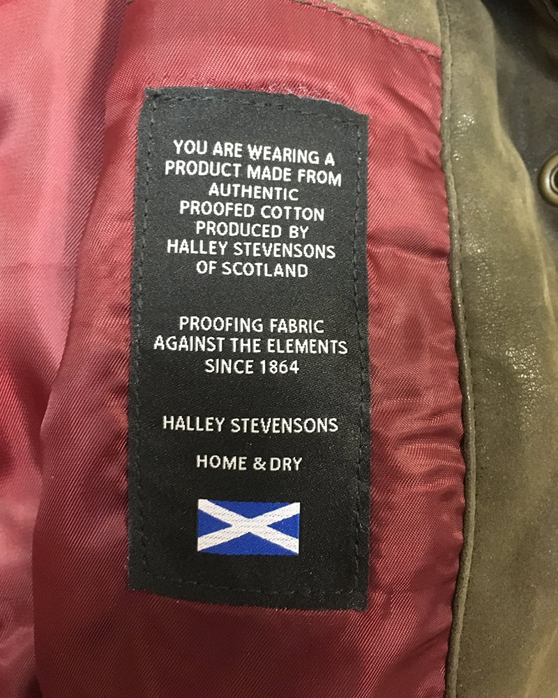 Hoggs Of Fife Caledonia Ladies Antique Olive Wax Jacket