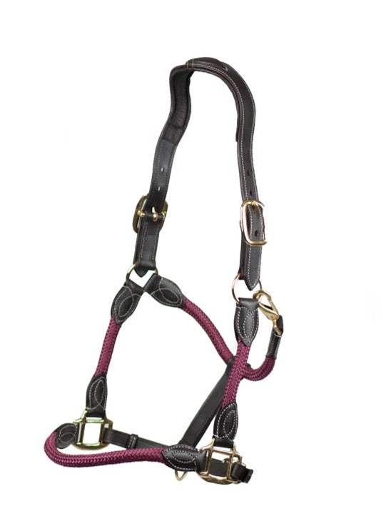 Cameo Anatomical Plum Leather Headcollar