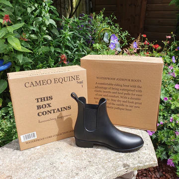 Cameo Equine Core Waterproof Childs Black Jodhpur Boot