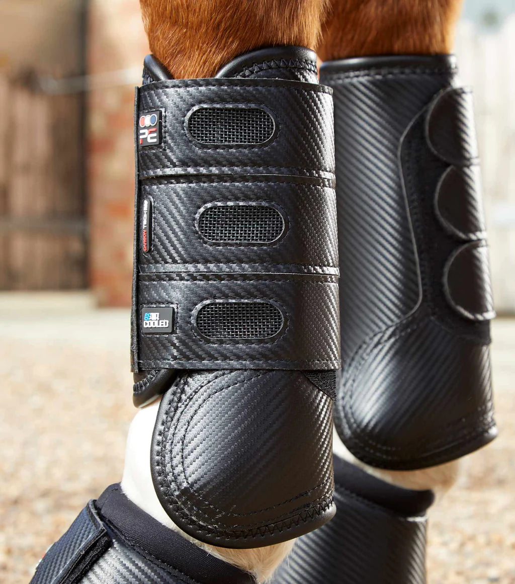 Premier Equine Carbon Tech Air-Cooled Black Eventing Boots