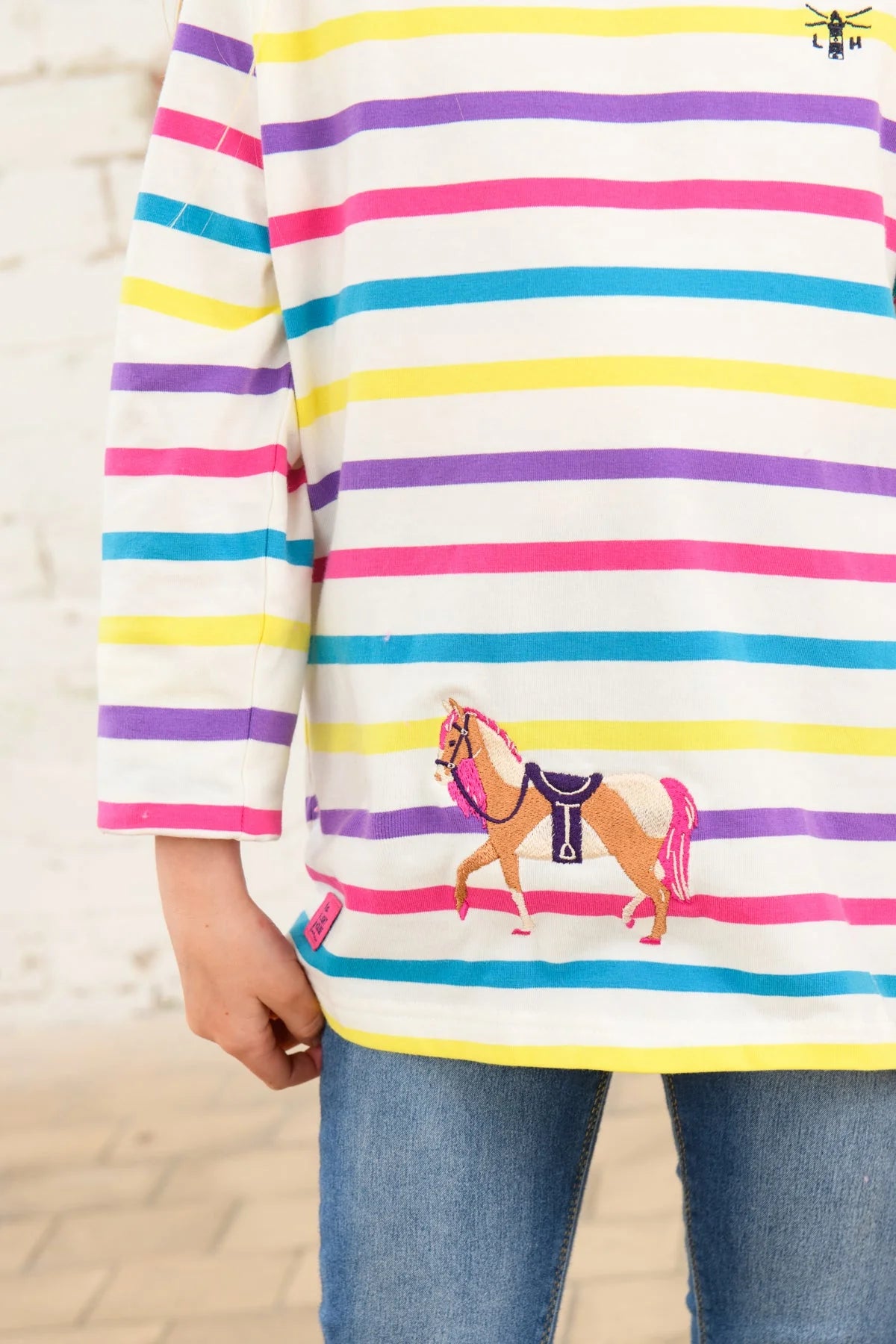 LightHouse Childs Causeway Multi Stripe Dressage Horse Long Sleeve Top