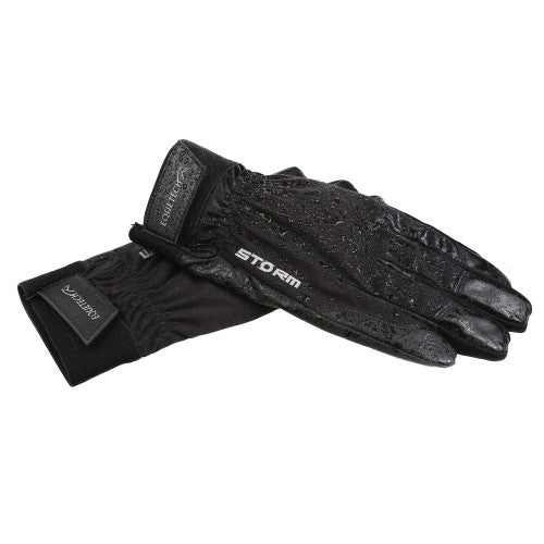 Equetech Childs Storm Waterproof Black Riding Gloves