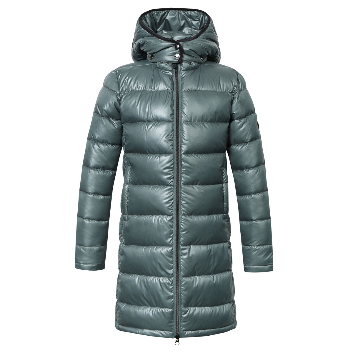 Covalliero Childrens Jade Green Long Quilted Coat